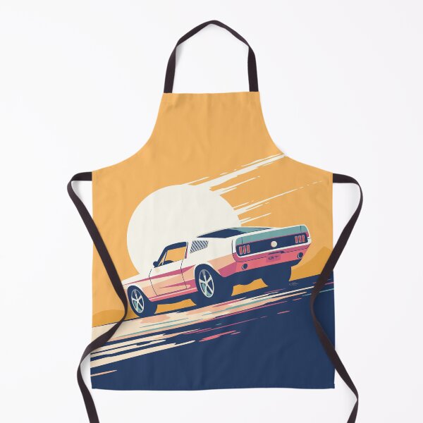 Item preview, Vintage Mustang Ford Colorful Illustration designed and sold by blackdogshop.