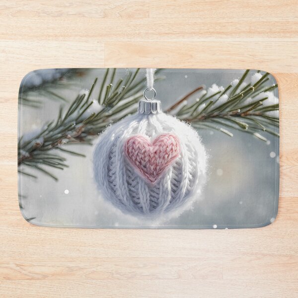 Item preview, Pink Heart on Christmas Bauble designed and sold by CalmnessbyChoice.