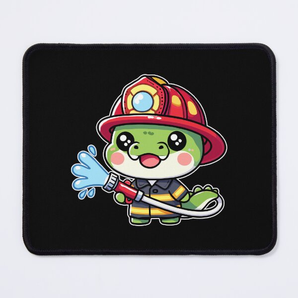 Item preview, Kawaii Alligator Firefighter designed and sold by MaateoDesign.