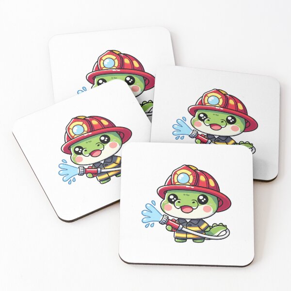 Item preview, Kawaii Alligator Firefighter designed and sold by MaateoDesign.
