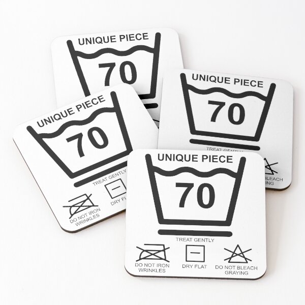 Item preview, Unique piece Birthday 70 washing symbols funny witty english designed and sold by UnnecessaryLuck.