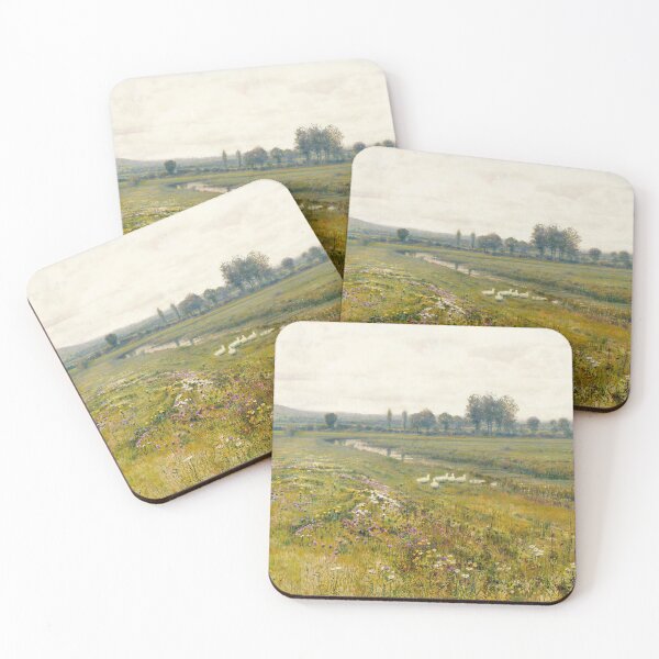 Item preview, An Extensive Meadow Landscape with Geese by a Stream designed and sold by Craphe.
