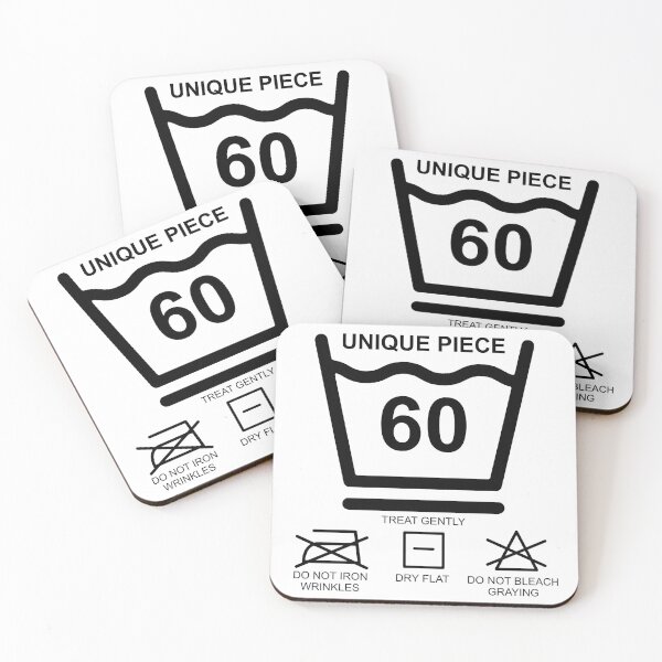 Item preview, Unique piece Birthday 60 washing symbols funny witty english designed and sold by UnnecessaryLuck.