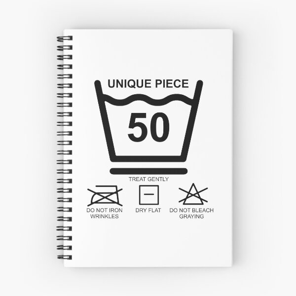 Item preview, Unique piece Birthday 50 washing symbols funny witty english designed and sold by UnnecessaryLuck.