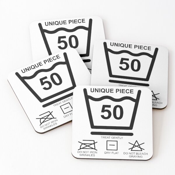Item preview, Unique piece Birthday 50 washing symbols funny witty english designed and sold by UnnecessaryLuck.