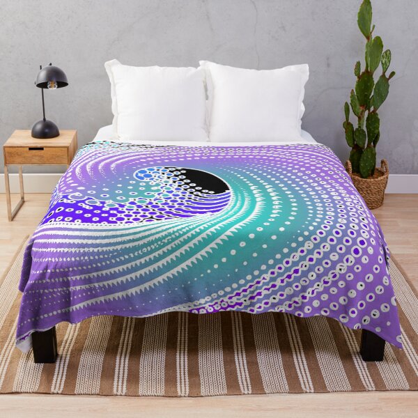 Item preview, Vibrant Wave of Dots – Purple and Aqua Abstract Pattern designed and sold by SportyAndArtful.