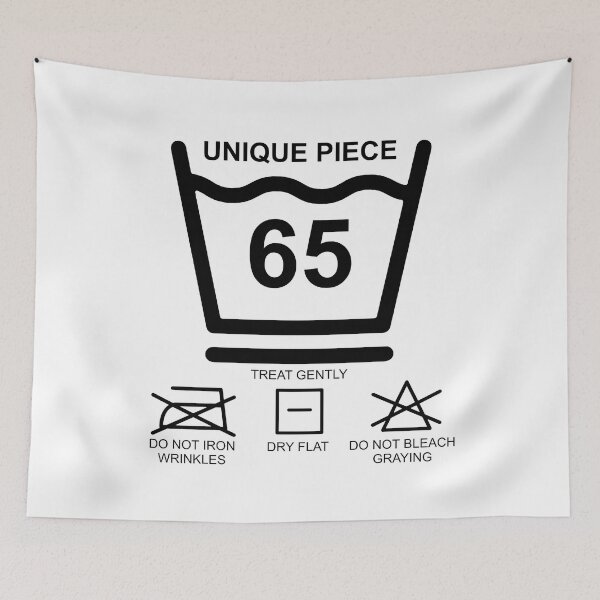 Item preview, Unique Piece Birthday 65 washing symbols funny witty english designed and sold by UnnecessaryLuck.