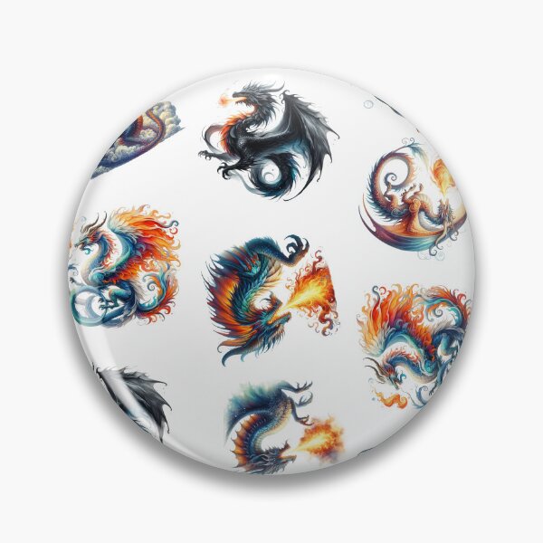 Item preview, Fantasy Fire Breathing Dragon Pattern designed and sold by lauriedart.