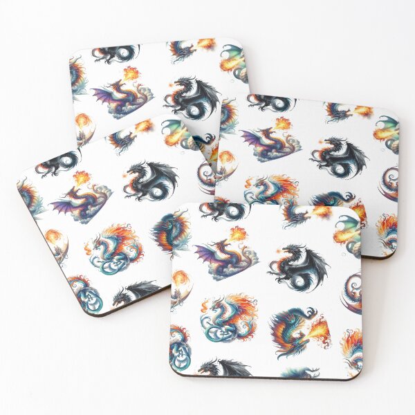 Item preview, Fantasy Fire Breathing Dragon Pattern designed and sold by lauriedart.