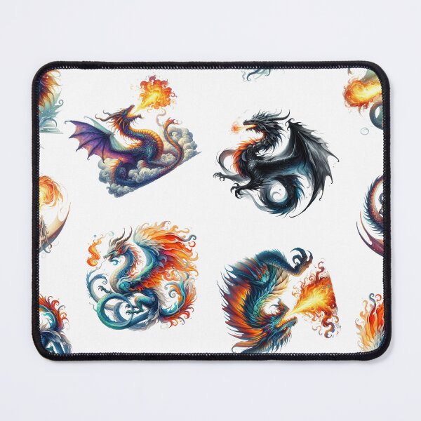 Item preview, Fantasy Fire Breathing Dragon Pattern designed and sold by lauriedart.