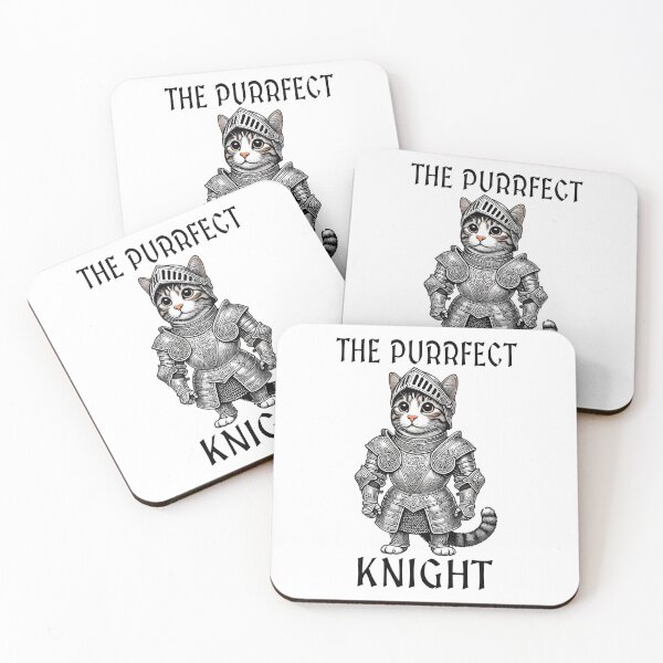Item preview, Grey Cat in Medieval Armor - The Purrfect Knight designed and sold by MaateoDesign.