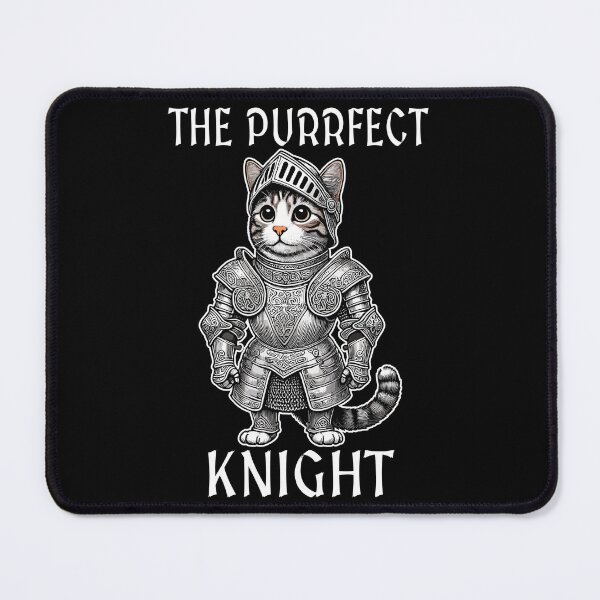 Item preview, Grey Cat in Medieval Armor - The Purrfect Knight designed and sold by MaateoDesign.
