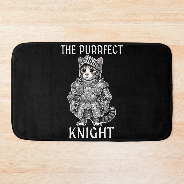 Item preview, Grey Cat in Medieval Armor - The Purrfect Knight designed and sold by MaateoDesign.