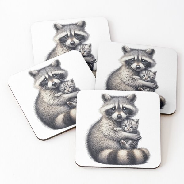 Item preview, Raccoon love cat cute  designed and sold by MTsur.