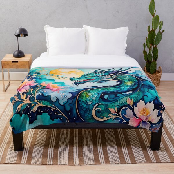 Item preview, Whimsical Chinese Dragon in Watercolor designed and sold by artedamensagem.