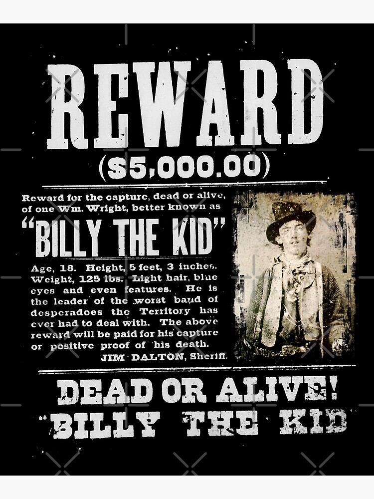 Disover Billy The Kid Reward Premium Matte Vertical Poster