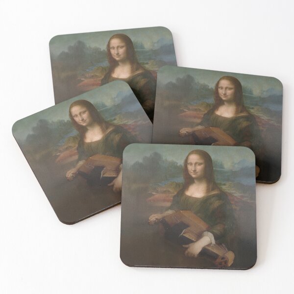 Item preview, When the Mona Lisa starts playing the hurdy-gurdy: a quirky nod to the timeless masterpiece. designed and sold by Zal-Production.