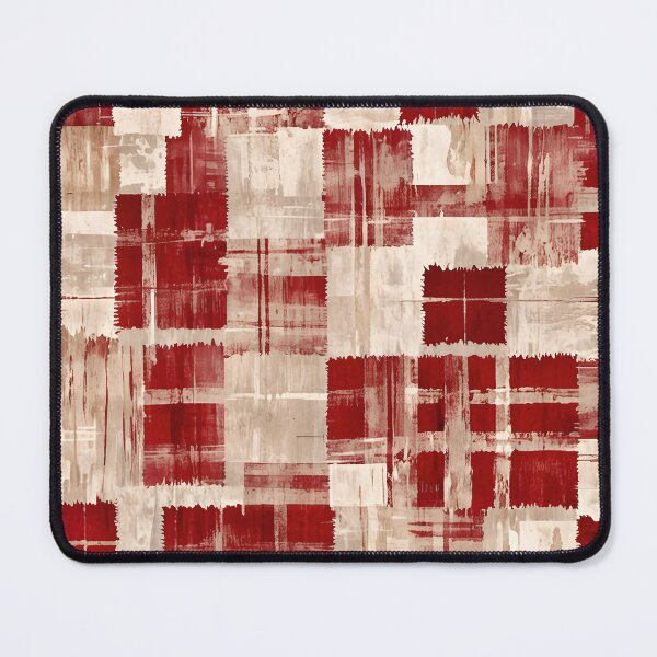 Item preview, Christmas Grunge Plaid Red & Beige designed and sold by gjsart.