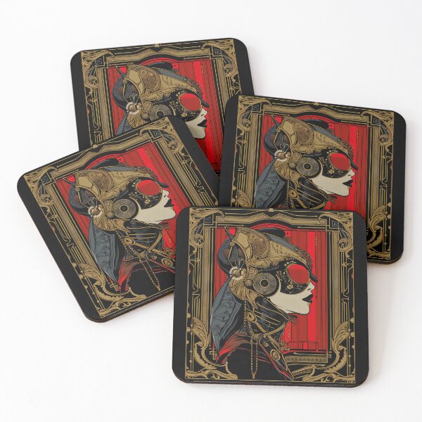 Item preview, Woman With Victorian Steampunk Helmet designed and sold by entwithanaxe.