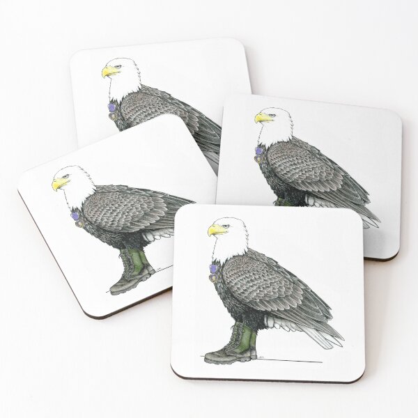 Item preview, Bald Eagle in Combat Boots designed and sold by JimsBirds.