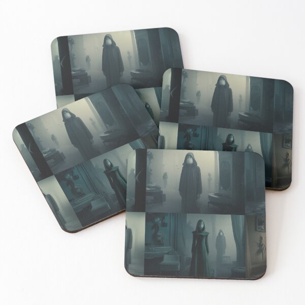 Item preview, Surreal Figures in a Haunting Dreamscape - Eerie Atmospheric Art designed and sold by Antalahia.