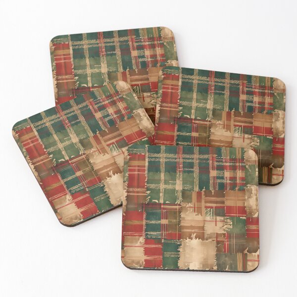 Item preview, Dark Christmas Grunge Plaid Red, Green & Brown designed and sold by gjsart.