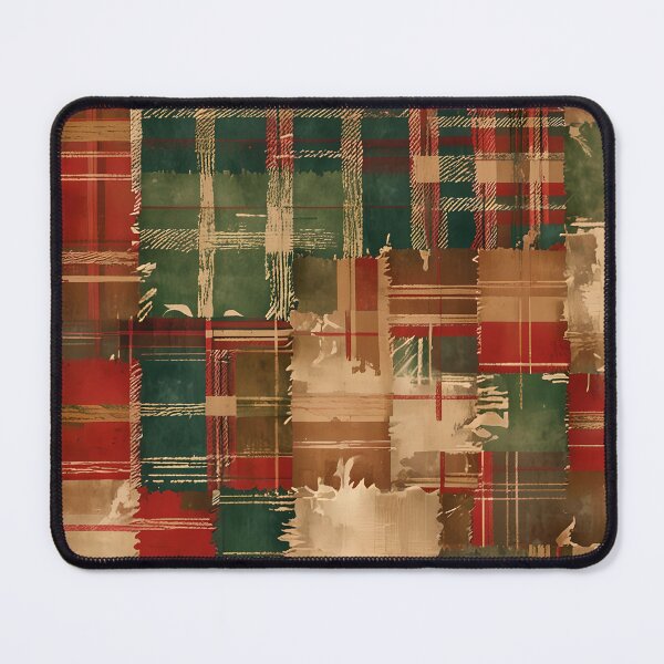 Item preview, Dark Christmas Grunge Plaid Red, Green & Brown designed and sold by gjsart.