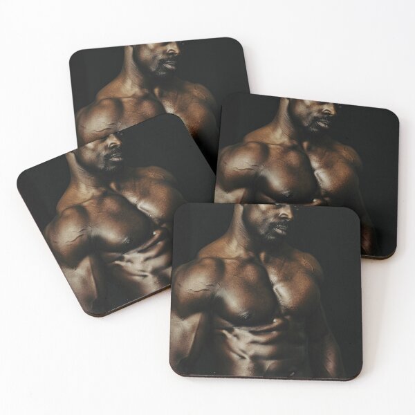Item preview, Erotic Sexy Muscular Shirtless Black Male designed and sold by Atlas Kai.