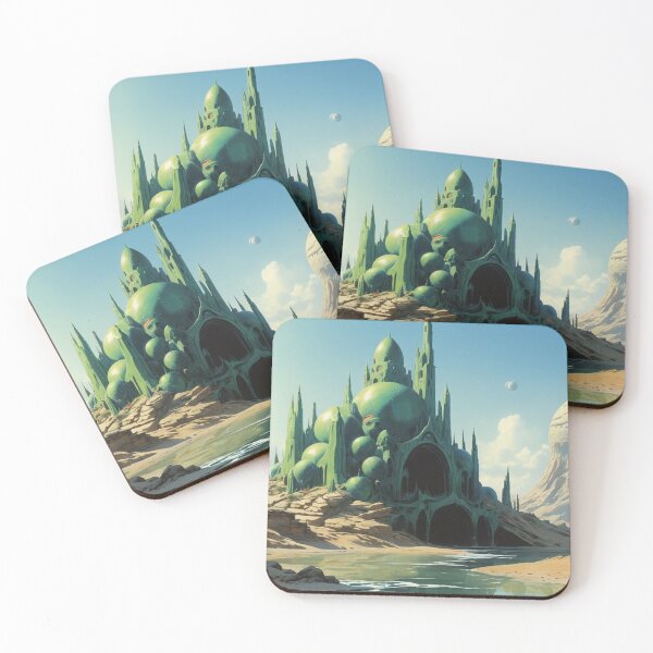 Item preview, Fantasy Alien Castle on Desert Planet – Sci-Fi Adventure Art designed and sold by Antalahia.