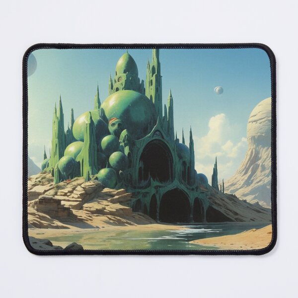 Item preview, Fantasy Alien Castle on Desert Planet – Sci-Fi Adventure Art designed and sold by Antalahia.