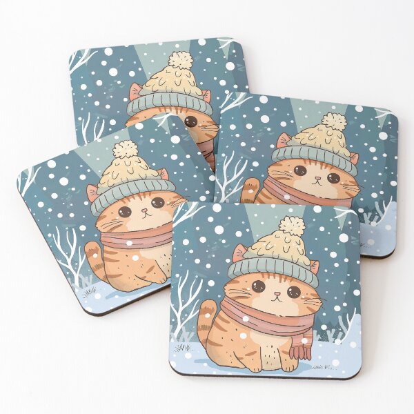 Item preview, Cute cat in the snow designed and sold by adamcr.