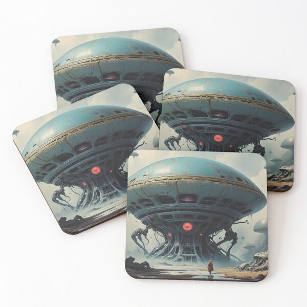 Item preview, Alien World Exploration – Mysterious Futuristic Structures in Sci-Fi Landscape designed and sold by Antalahia.