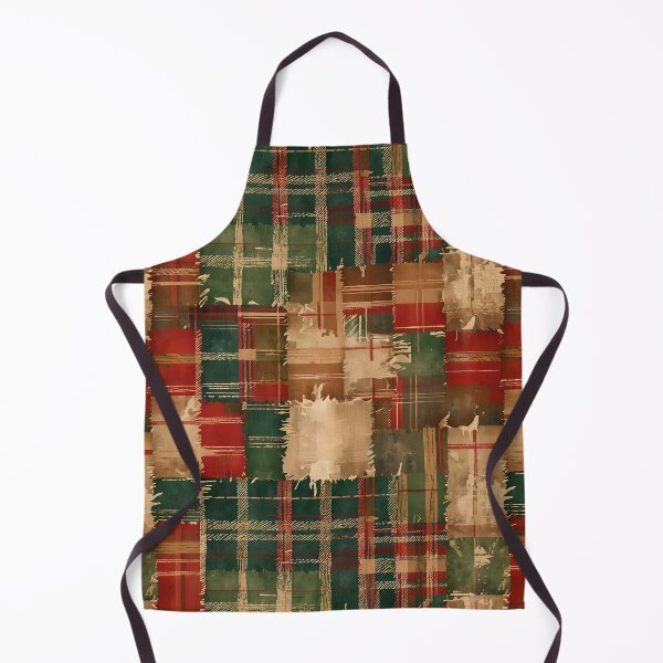 Item preview, Dark Christmas Grunge Plaid Red, Green & Brown designed and sold by gjsart.