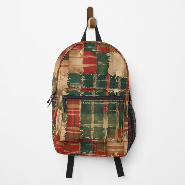 Item preview, Dark Christmas Grunge Plaid Red, Green & Brown designed and sold by gjsart.
