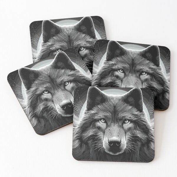 Item preview, Majestic Wolf and Moon Design designed and sold by Artbyminga.