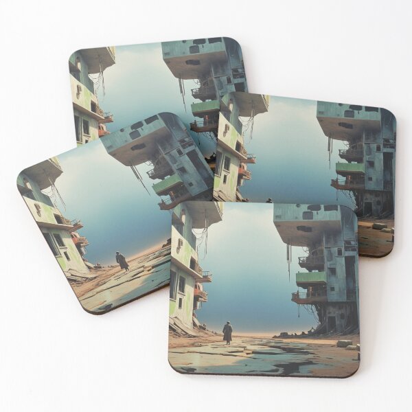 Item preview, Abandoned Dystopian Cityscape – Surreal Urban Exploration Art designed and sold by Antalahia.