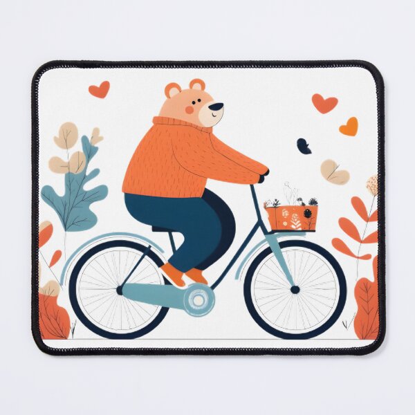Item preview, Cute Bear on a Bicycle - Colorful SVG Illustration designed and sold by DrRoza.
