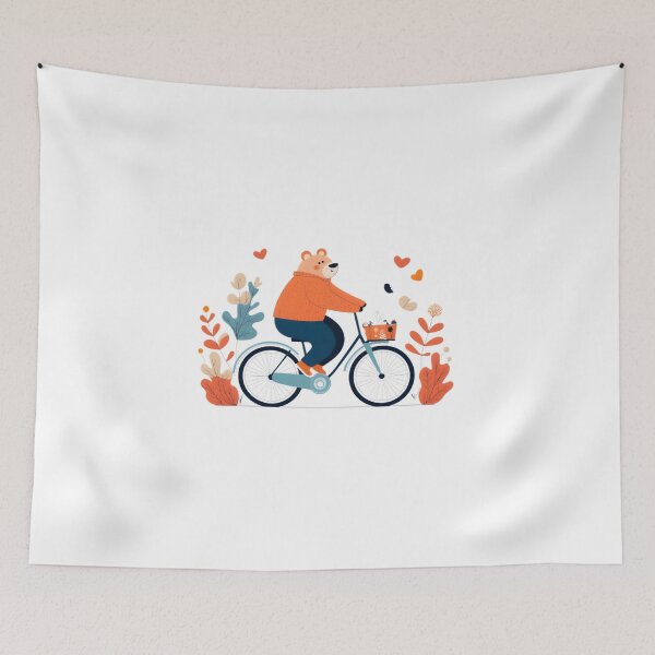 Item preview, Cute Bear on a Bicycle - Colorful SVG Illustration designed and sold by DrRoza.