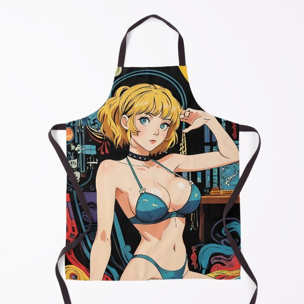 Item preview, Futuristic Anime Girl in Vibrant Mechanical World: Sci-Fi Style with Abstract Tech Patterns designed and sold by marvinismyname.