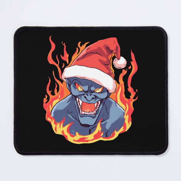 Item preview, Blue demon with Santa Claus hat, Anime style. designed and sold by DONandEK.