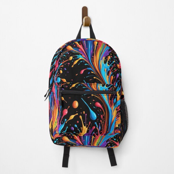 Item preview, Wild & Vibrant Paint Spill on Black designed and sold by gjsart.