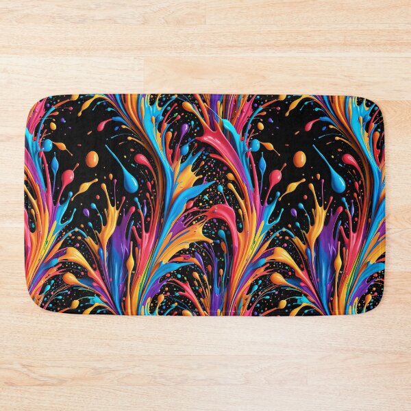 Item preview, Wild & Vibrant Paint Spill on Black designed and sold by gjsart.