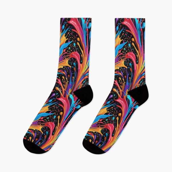 Item preview, Wild & Vibrant Paint Spill on Black designed and sold by gjsart.