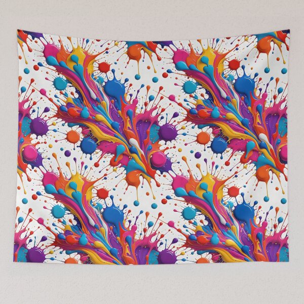 Item preview, Wild & Vibrant Paint Splash on White designed and sold by gjsart.