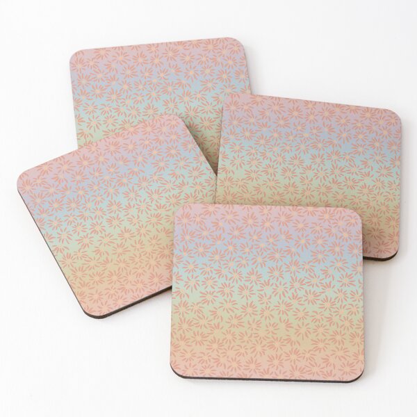 Item preview, Florette Daisy Floral Pattern - Rainbow Sorbet, Coral, Melon designed and sold by Irene Estelle.