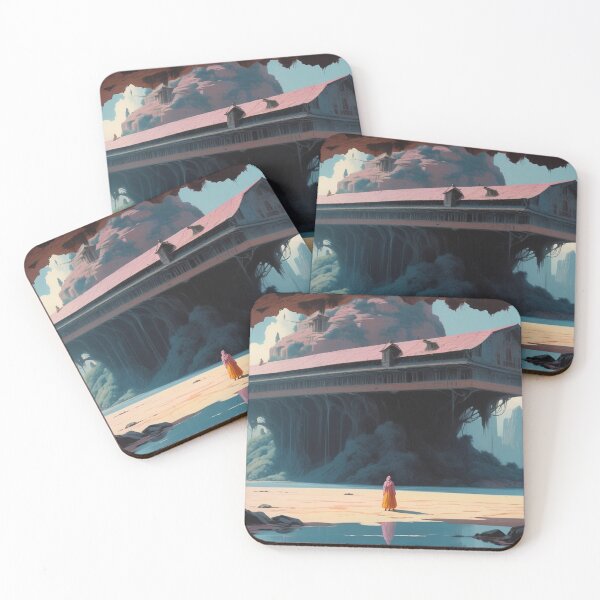 Item preview, Floating Sanctuary – Surreal Futuristic Landscape Art designed and sold by Antalahia.