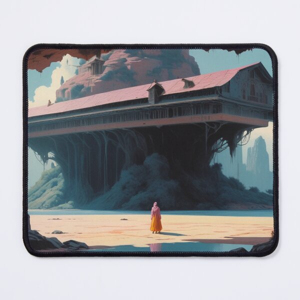 Item preview, Floating Sanctuary – Surreal Futuristic Landscape Art designed and sold by Antalahia.
