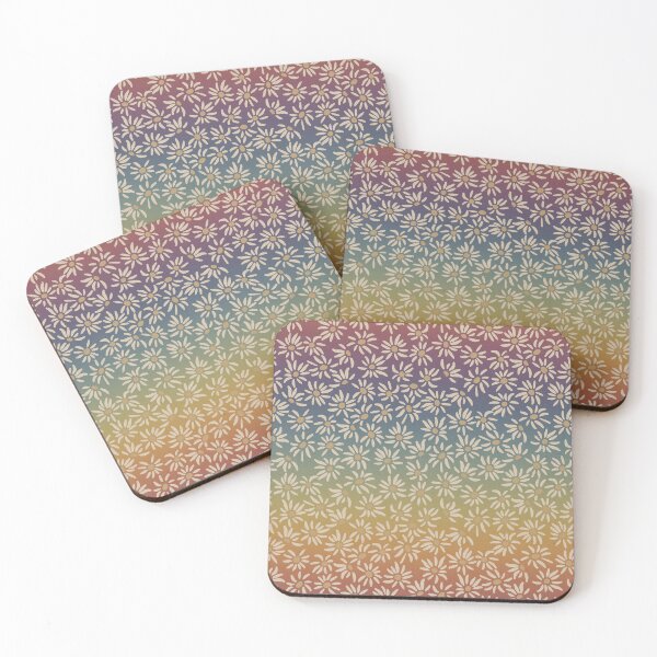 Item preview, Florette Daisy Floral Pattern - Rainbow Sunset, Dove, Fawn designed and sold by Irene Estelle.