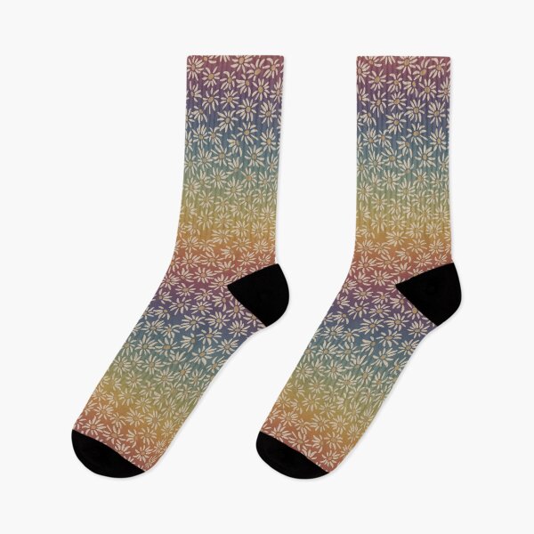 Item preview, Florette Daisy Floral Pattern - Rainbow Sunset, Dove, Fawn designed and sold by Irene Estelle.