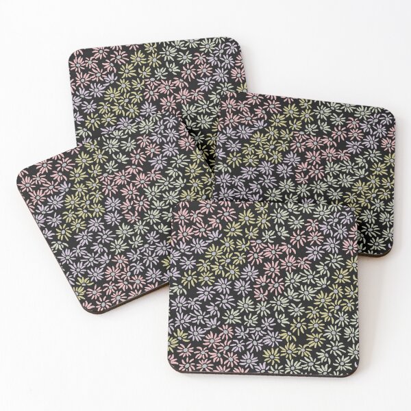 Item preview, Florette Daisy Floral Pattern - Coal, Gold, Dust, Tea, Rose, Fog designed and sold by Irene Estelle.